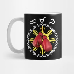 Philippine Sun x Boxing gloves / Baybayin word Kamao (Fist) Mug